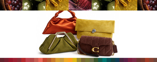 handbags in deep autumn palette