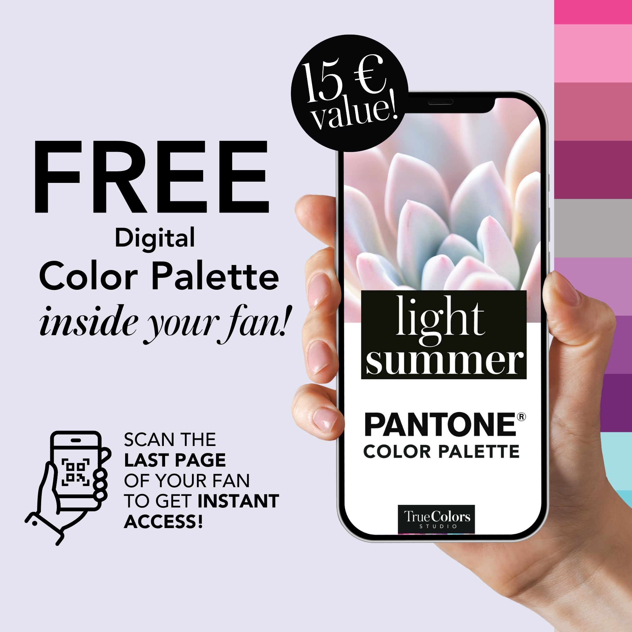 Light Summer Color Palette Fan For Shopping