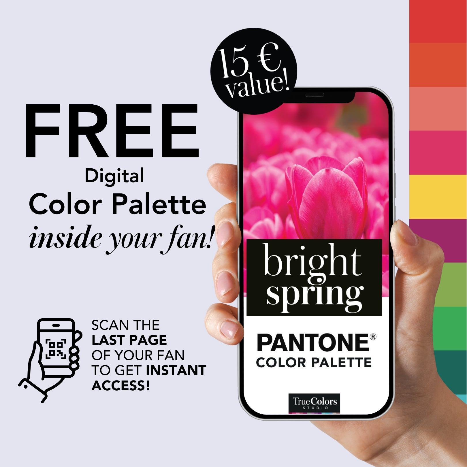 Bright Spring Color Palette Fan For Shopping