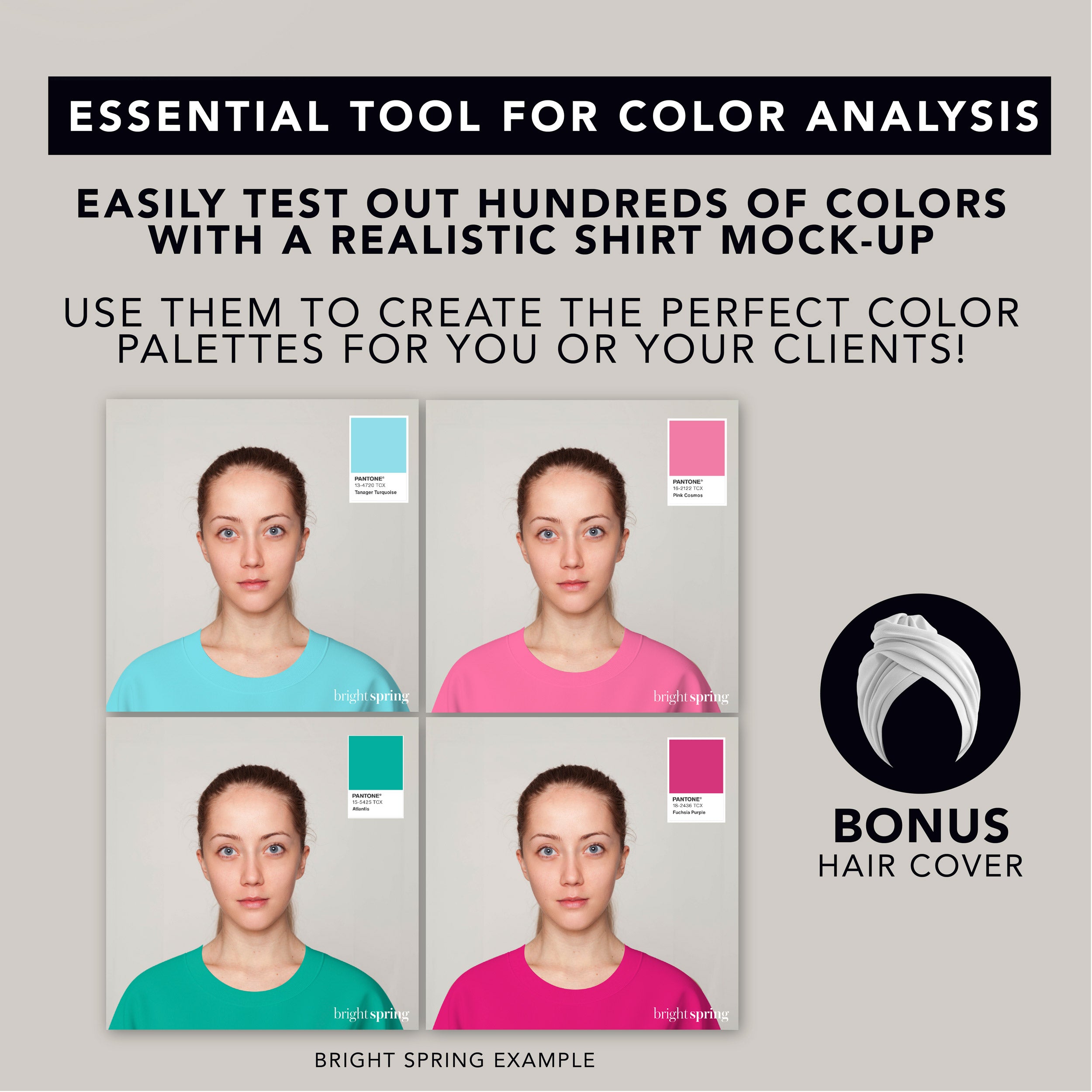 Color Analysis Drapes Canva Template Kit