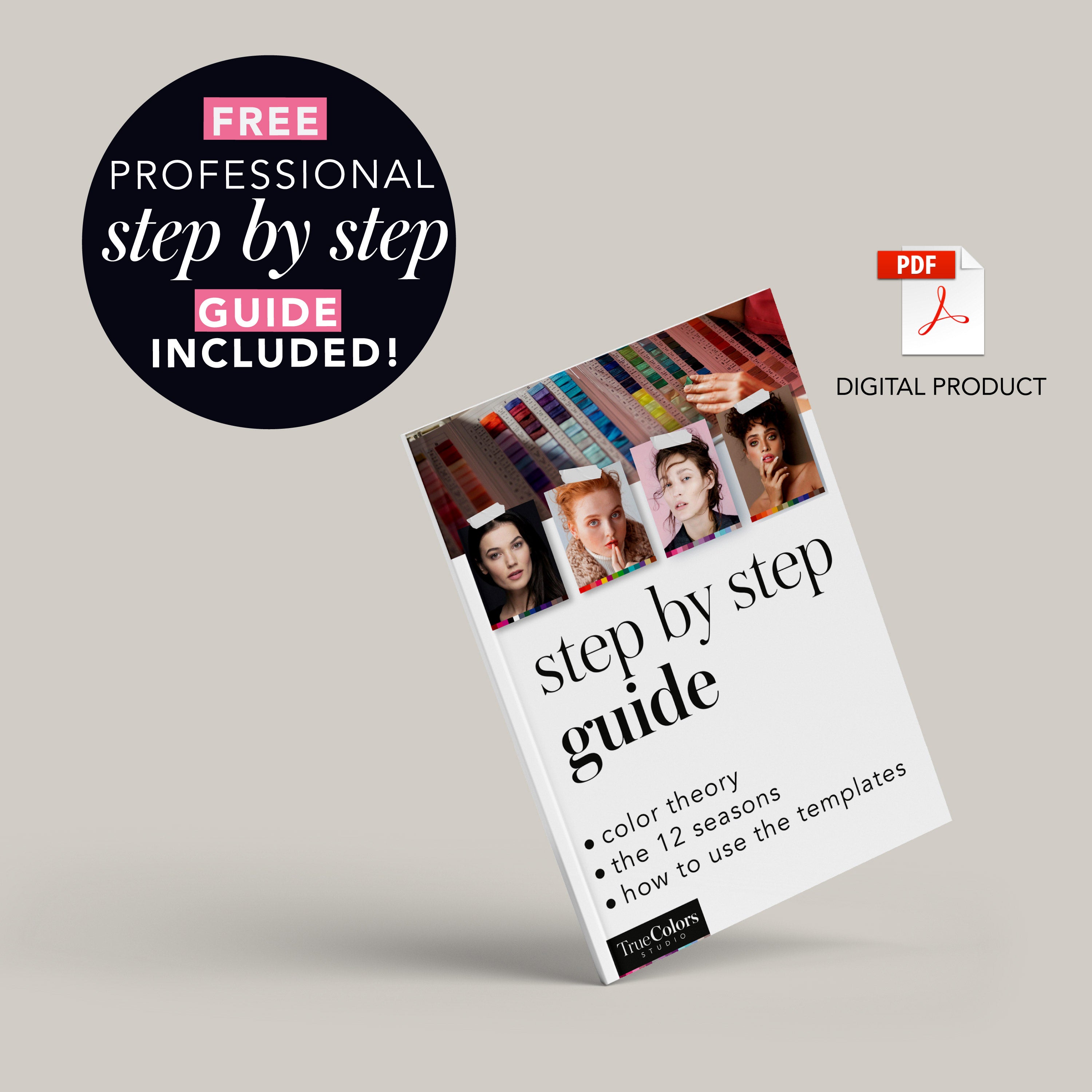 Color Analysis Drapes Canva Template Kit