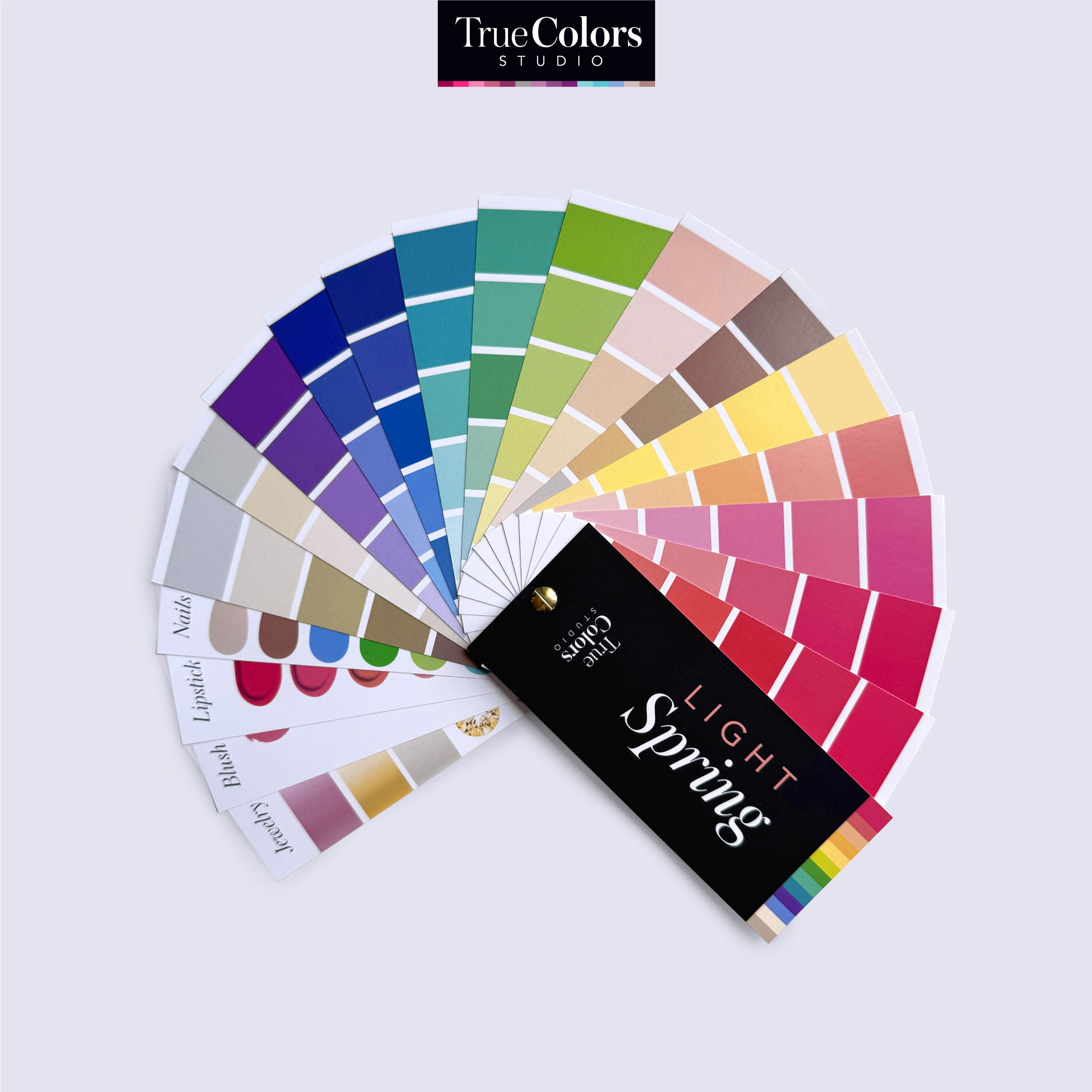 Light Spring Color Palette Fan For Shopping