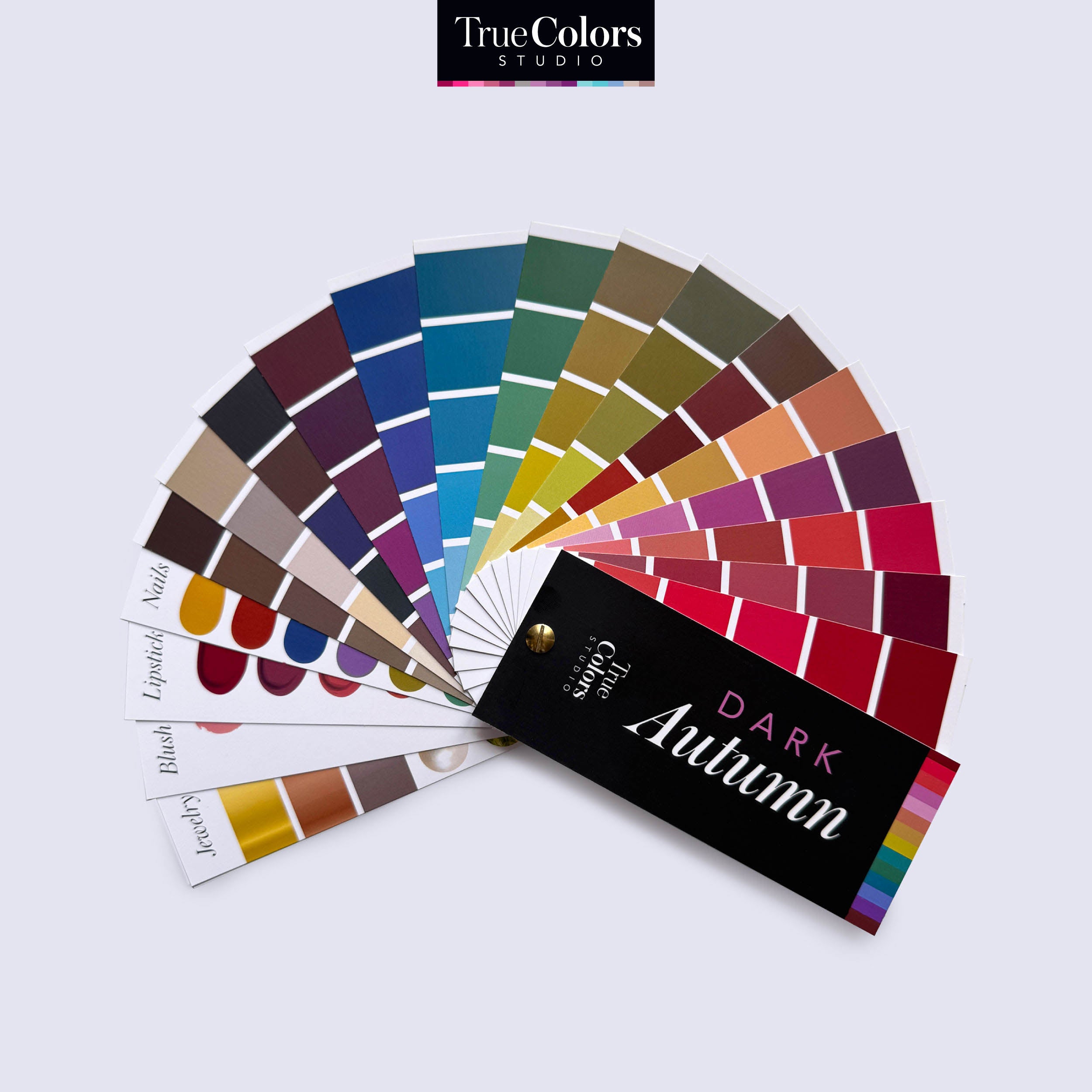 Dark Autumn Color Palette Fan For Shopping