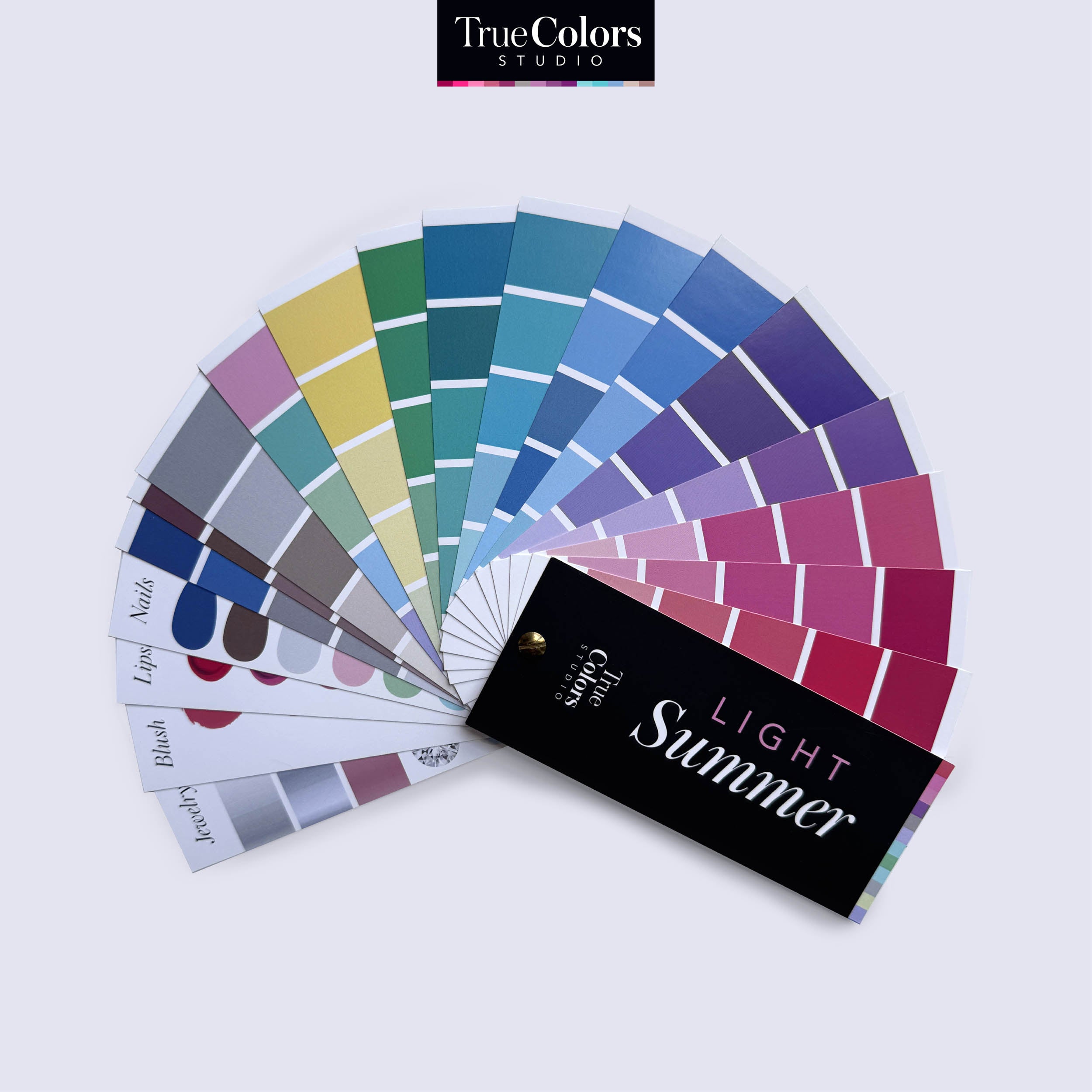Light Summer Color Palette Fan For Shopping