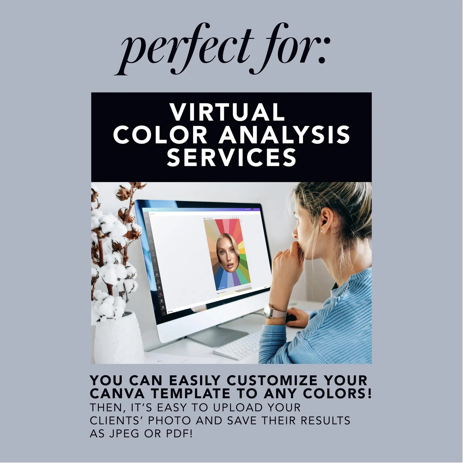 Color Analysis Face Frames Templates for Canva