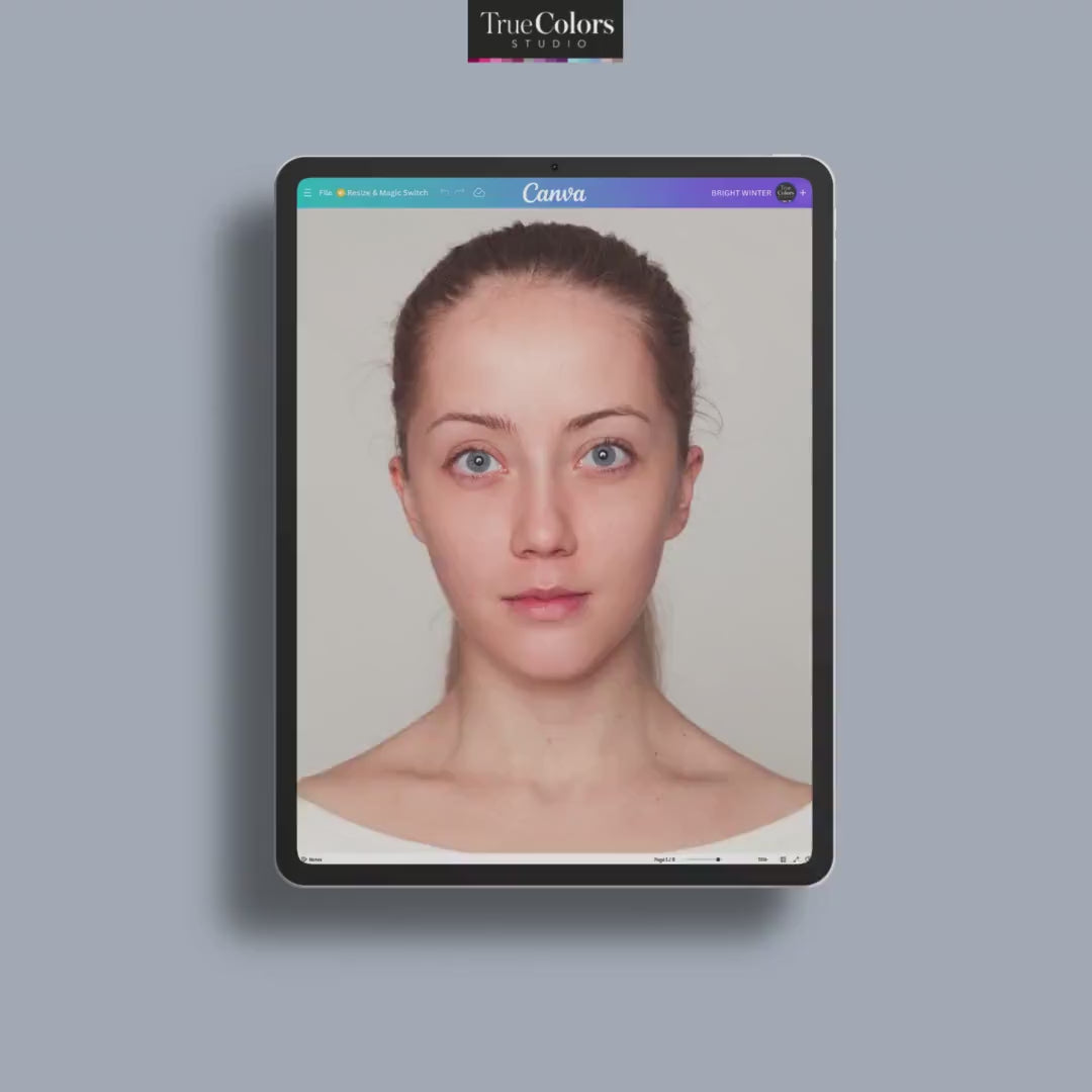 Color Analysis Face Frames Templates for Canva